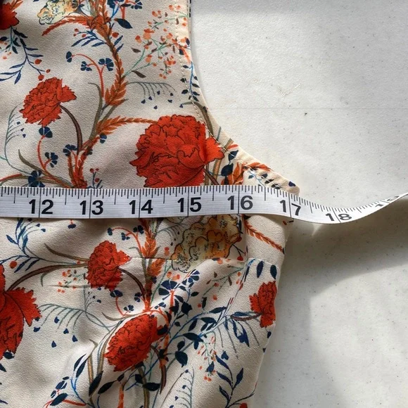 Jasmine & Juliana Floral Sleeveless Romper in Cream Orange Blooms - Picture 10 of 11